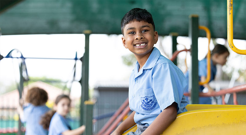 St Monica's Catholic Primary, Richmond offers generous outdoor play eqipment