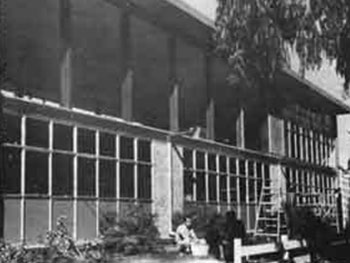 Historical photo of extensions to the infants block at St Monica's Primary School Richmond